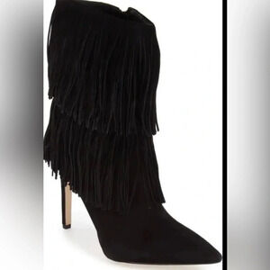 ! Sam Edelman Belinda Mid-Calf Fringe Bootblack size 8